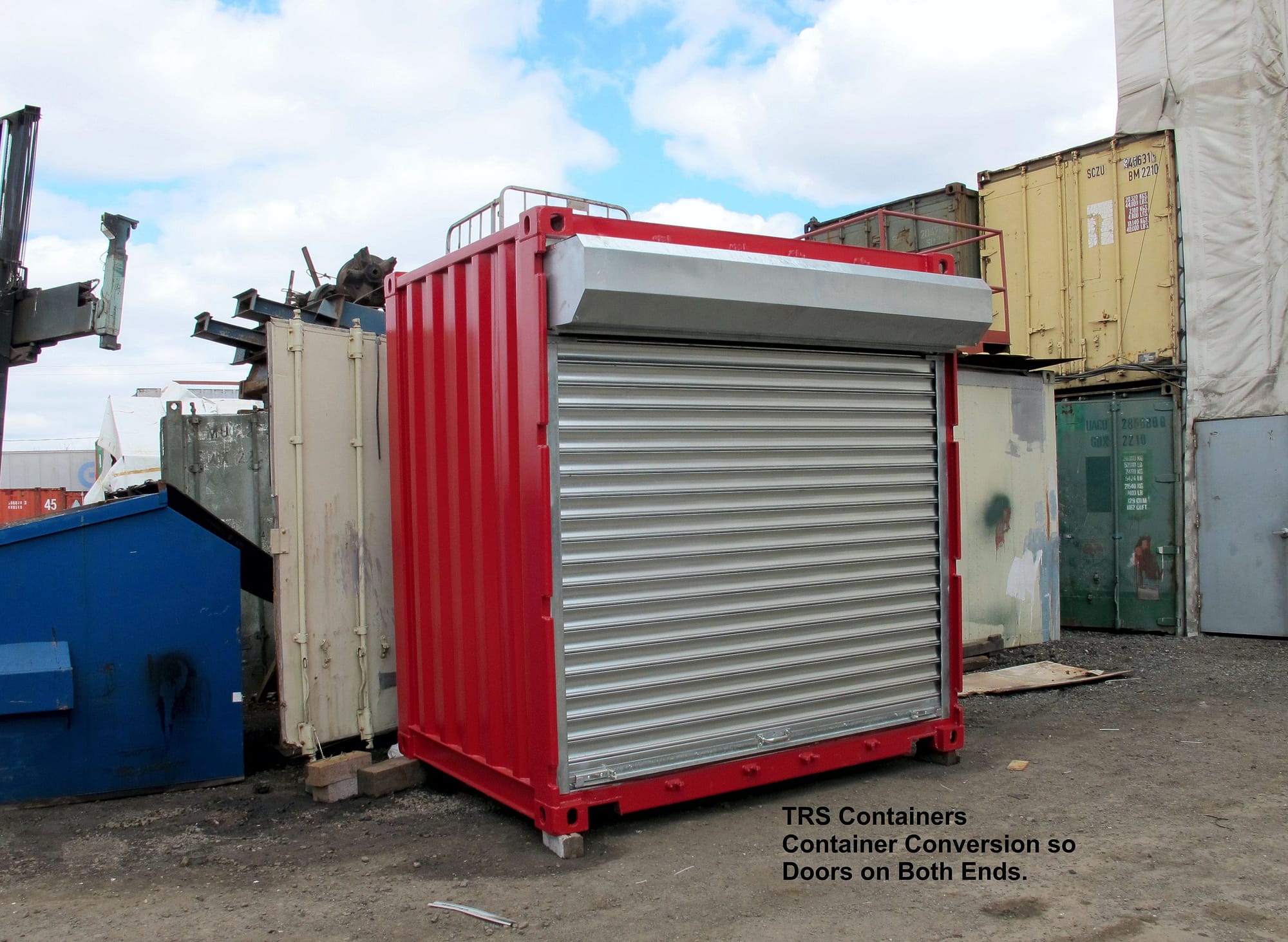 TRS Containesr offers new double doors and used fabricated containers with doors on both ends