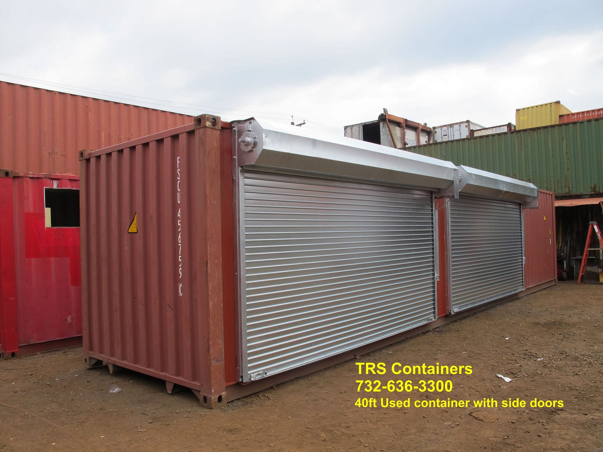 TRS Containers NJ offers additional container access wtih exterior or interior mount roll up doors