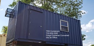 20ft steel shipping container offices. Stackable, Durable, Mobile, and this one is ready to roll !