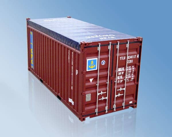 TRS Containers canvas top opentops are suitable for export or movement of odd shaped cargo like lumber and roll of steel