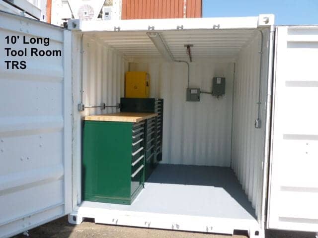 TRS Containers NJ sells Steel ISO Containers outfitted as work shops, welding shops, Field offices