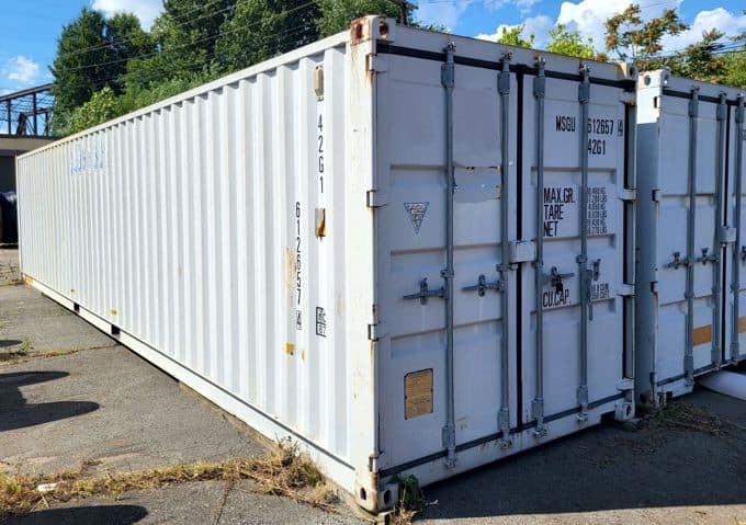 40ft long standard height double door steel conex containers on sale