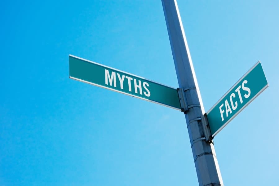 Myths And Facts Street Sign