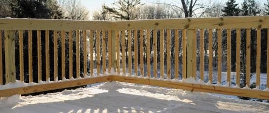 Deck in Winter – New Jersey Siding & Windows