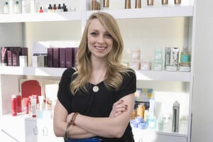 cosmetologist in a salon