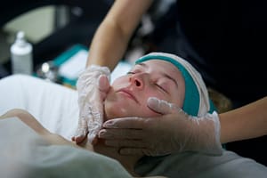 Woman Receiving A Facial 