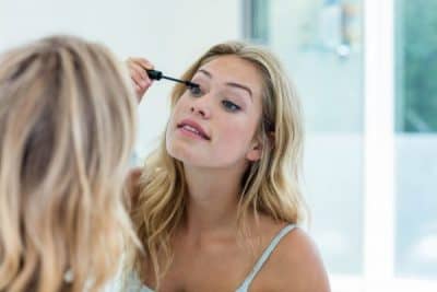 woman getting ready for date