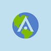 Aveda Institute logo superimposed on earth