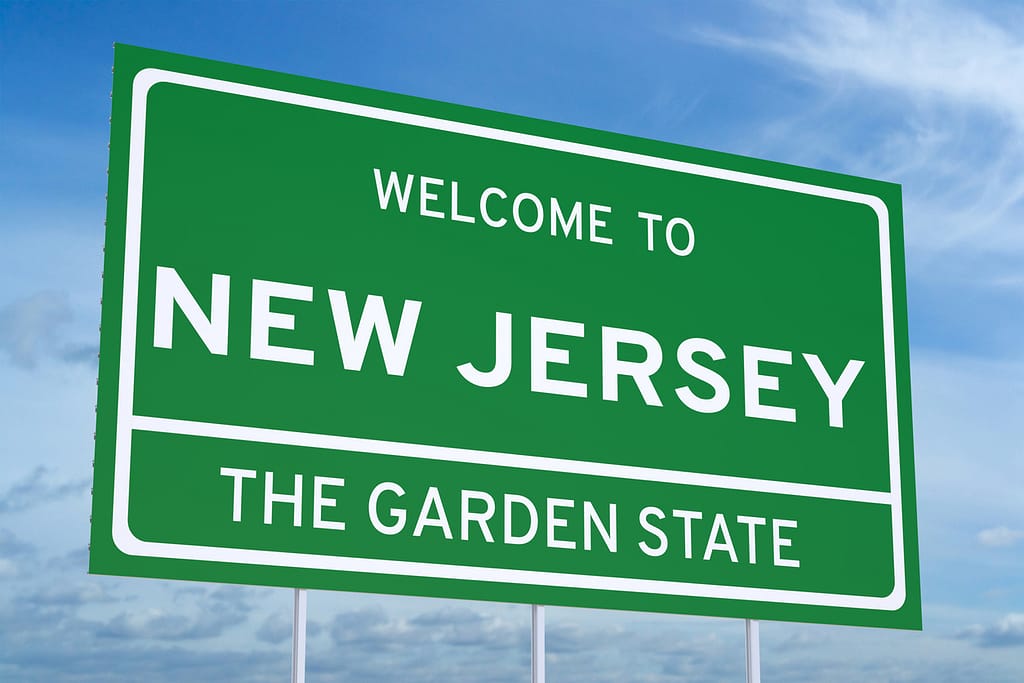 Welcome to New Jersey sign