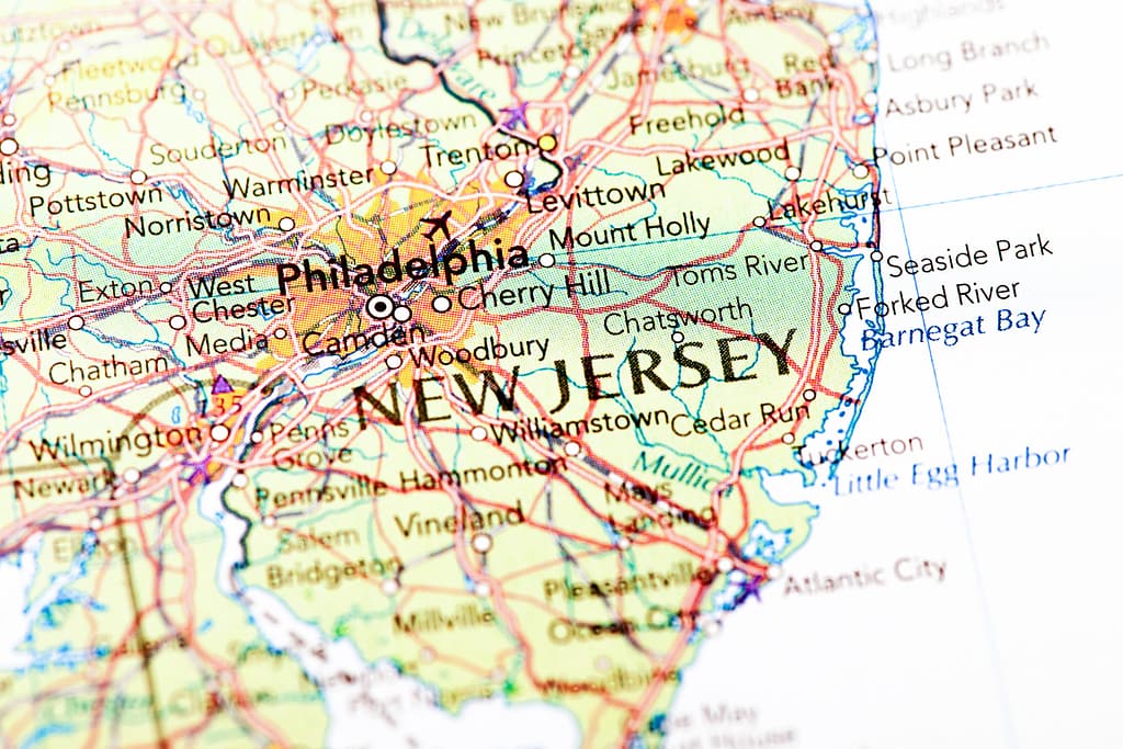 map of NJ 