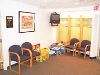Waiting room in pediatric clinic