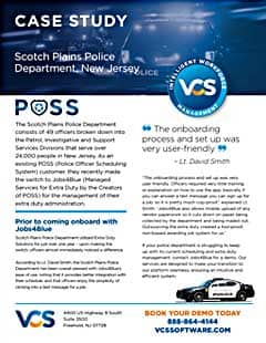 VCS cover POSS case study Scotch Plains NJ