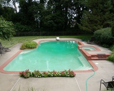 Image of pool before renovations