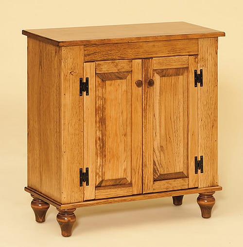 Pine washstand cabinet with feet