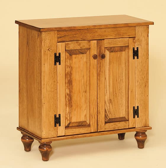 Pine washstand cabinet with feet