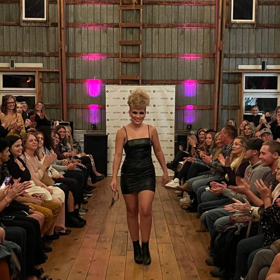 Model on the runway at Madison Catwalk for a Cause