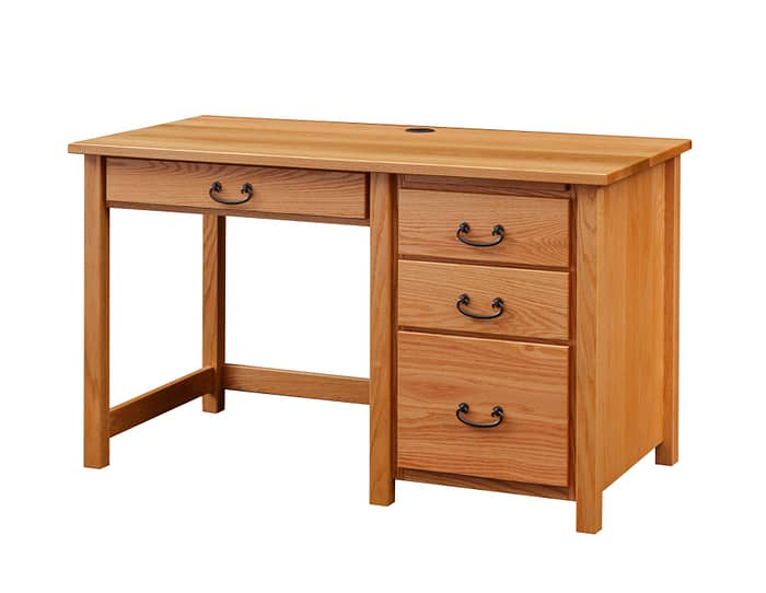 Eshton single pedestal desk with four drawers