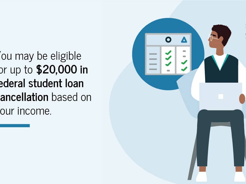 Student loan relief Announcement. 