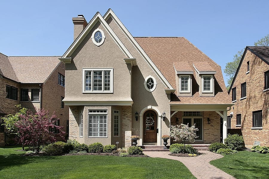 Large luxury family home with custom windows