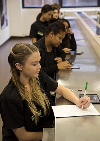 Students studying in class at Aveda Institute Las Vegas