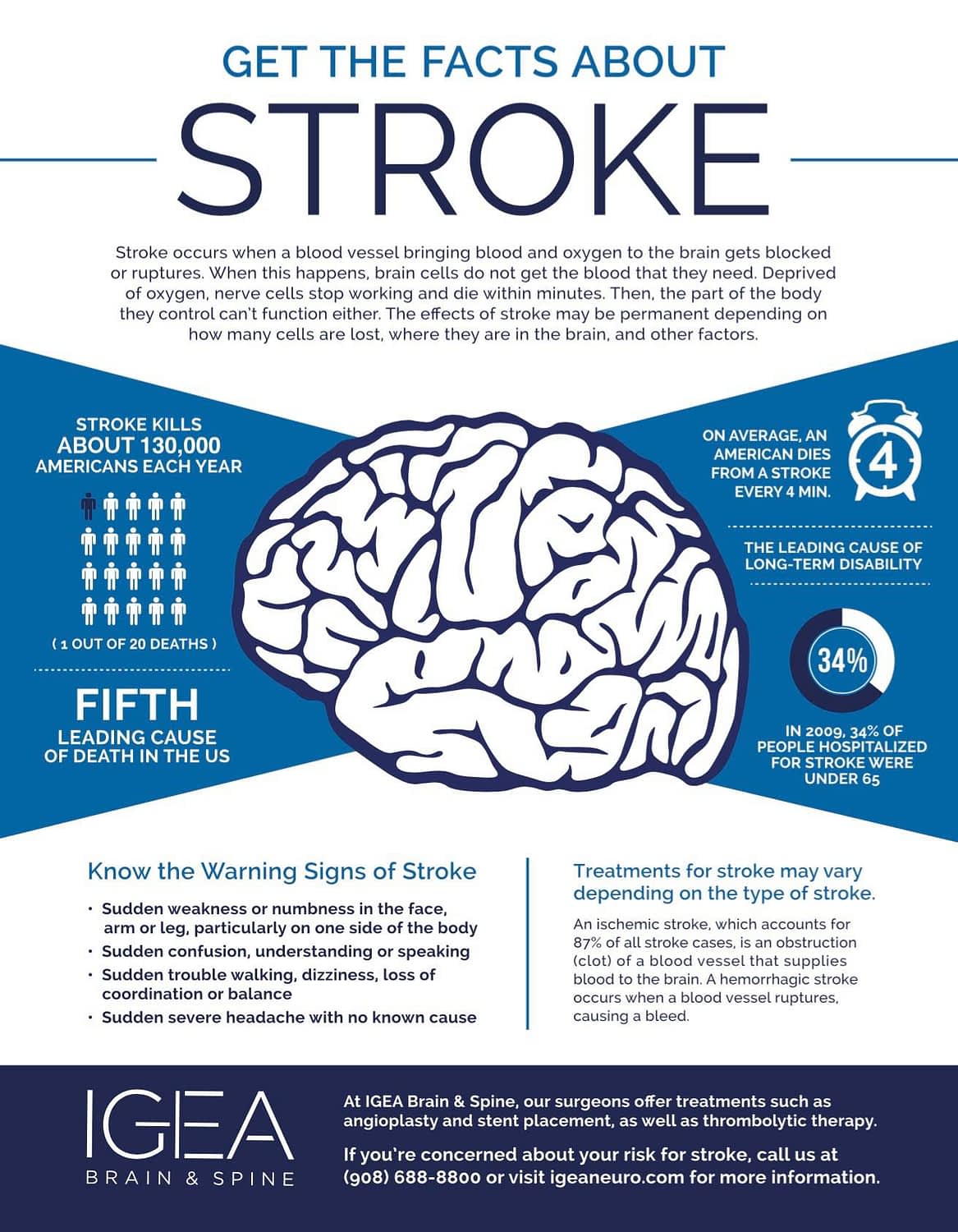 IGEA Brain And Spine: Stroke Infographic