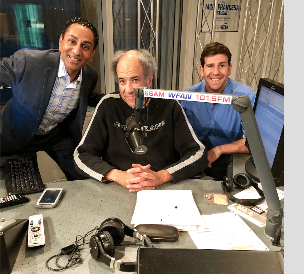 Drs Adam Lipson And Arun Rajaram On Air With Wfan S Bob Salter Igea Brain Spine Orthopedics